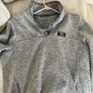 LL Bean Fleece Gray size Lg